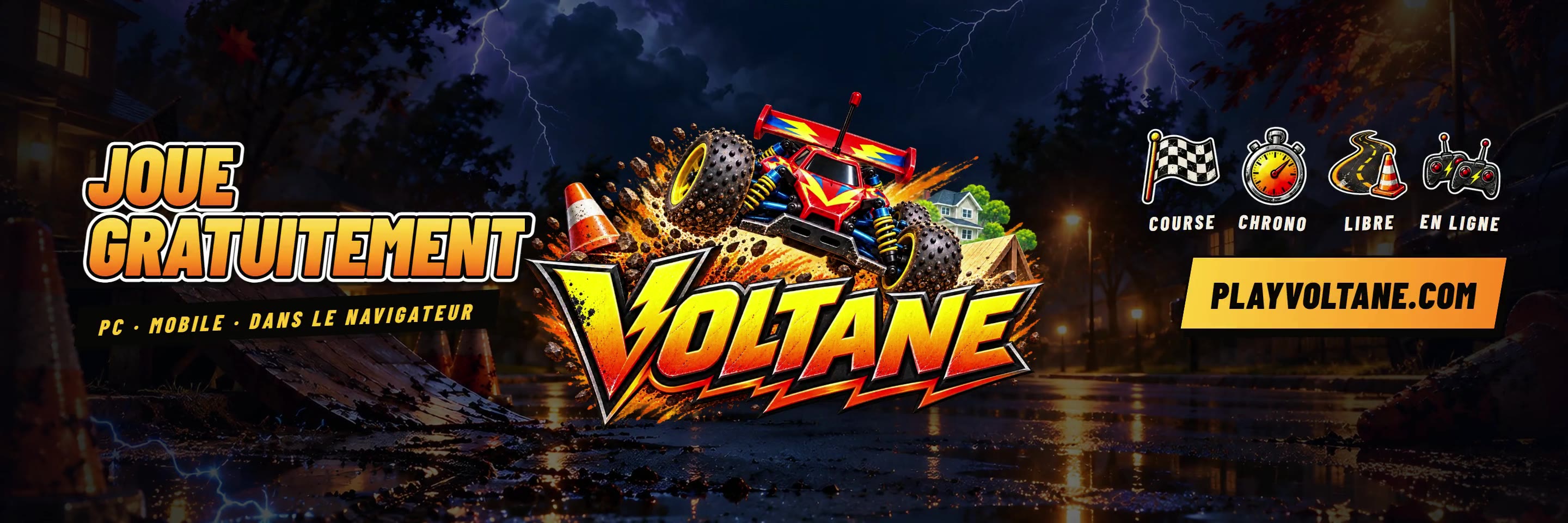 Voltane : course, chrono, en ligne, gratuit dans le navigateur